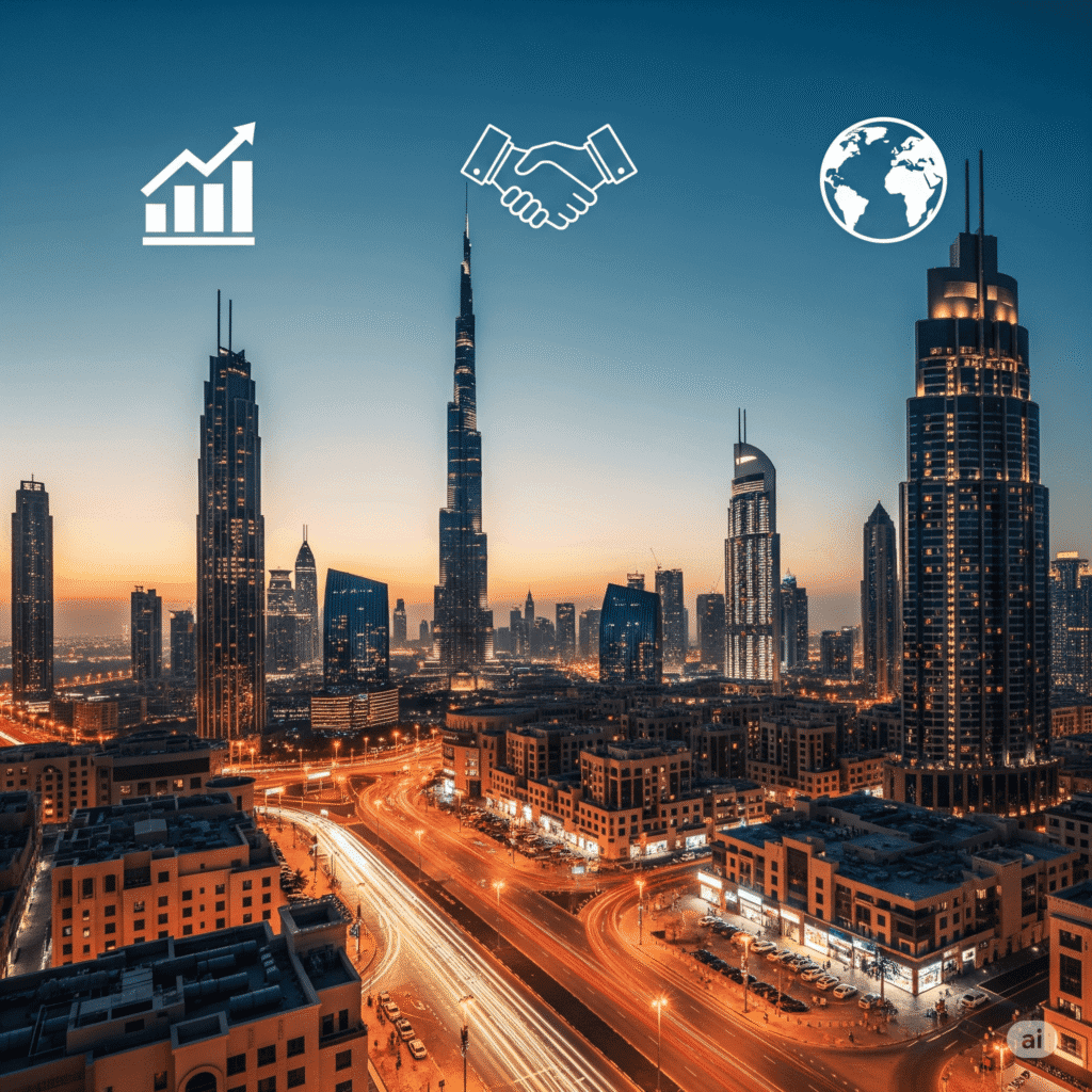Dubai skyline representing the UAE’s business-friendly environment for entrepreneurs