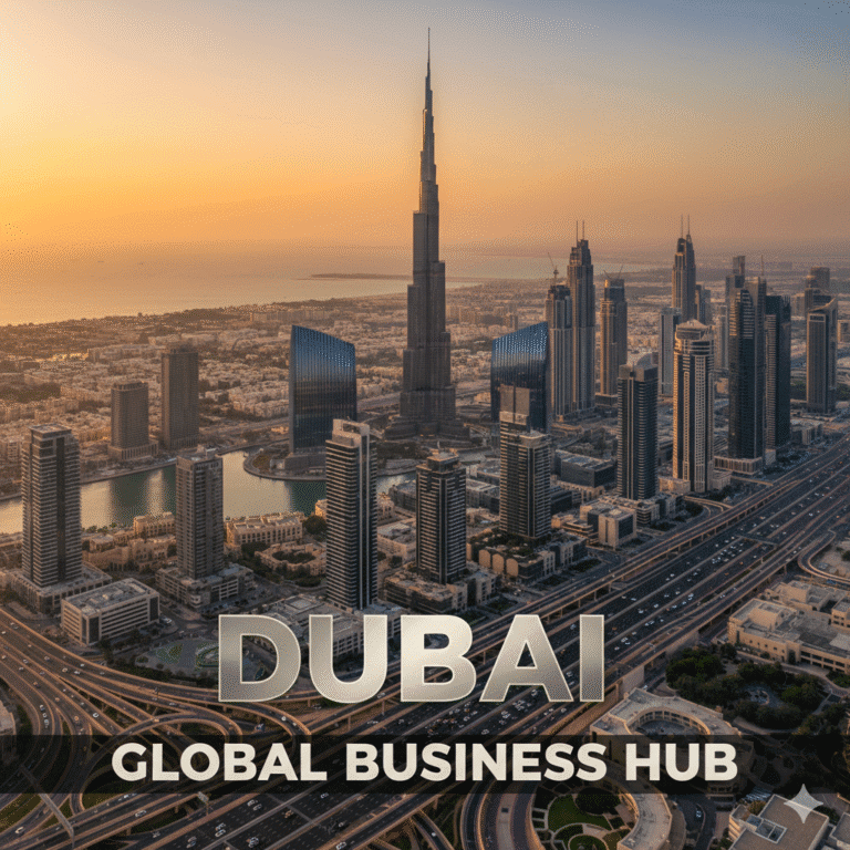 Dubai skyline showcasing the business hub for company setup opportunities.