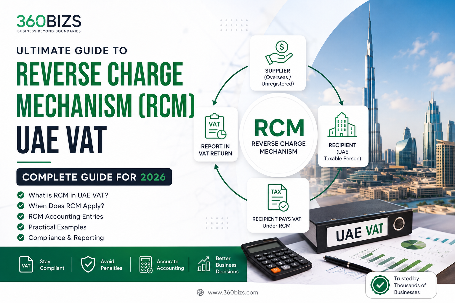 Ultimate Guide to Reverse Charge Mechanism (RCM) UAE VAT 360Bizs