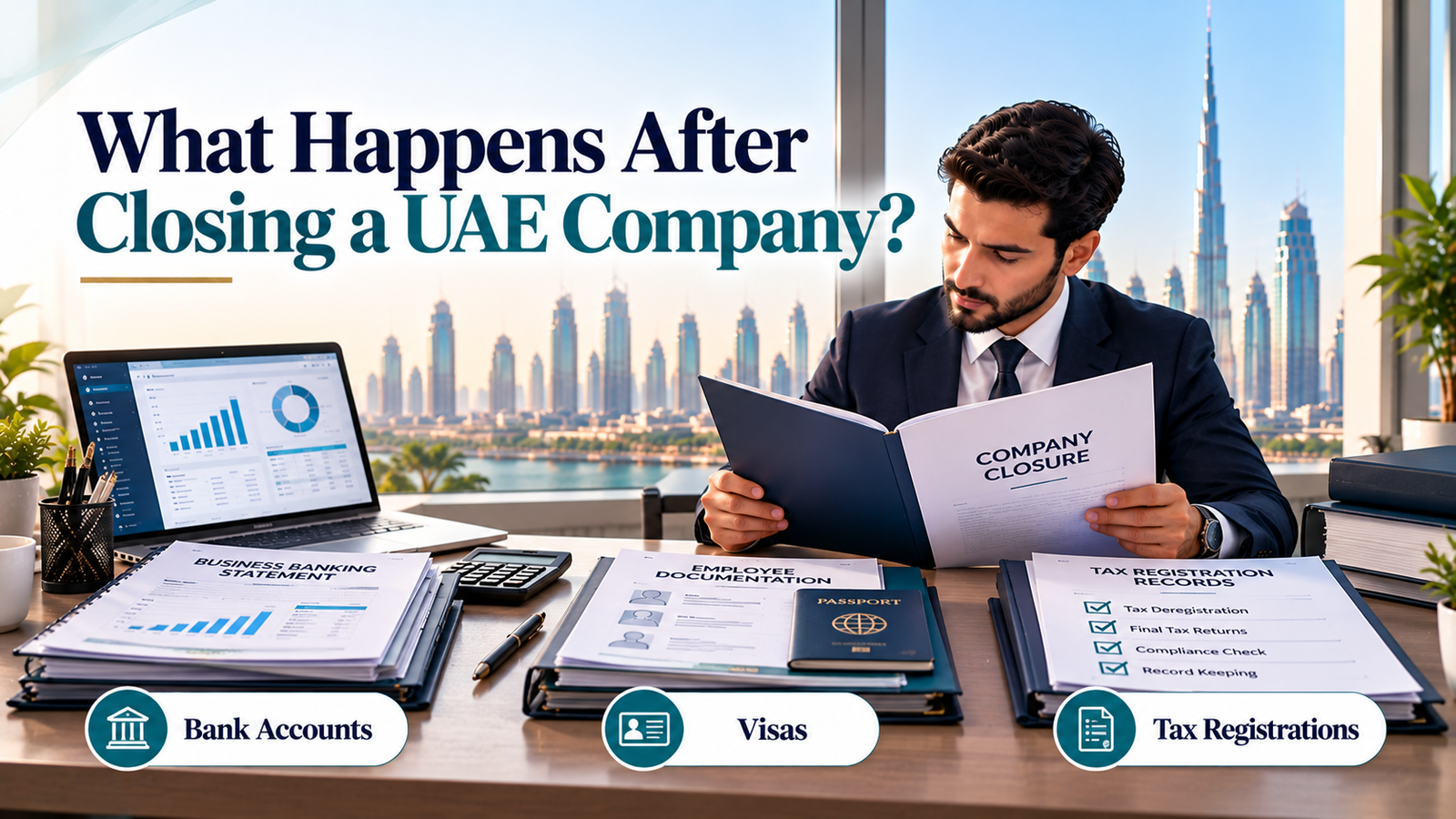 Closing a UAE Company Bank Account, Visa & Tax